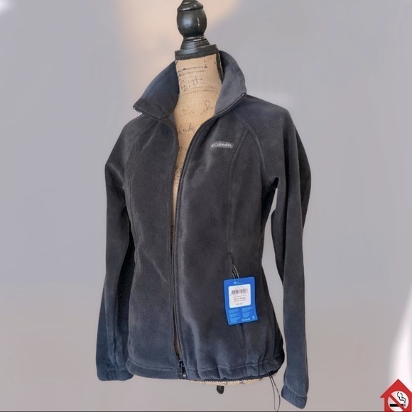 COLUMBIA Benton Springs Slate Grey Fleece Jacket Women’s Size Small Peti… - Picture 5 of 10